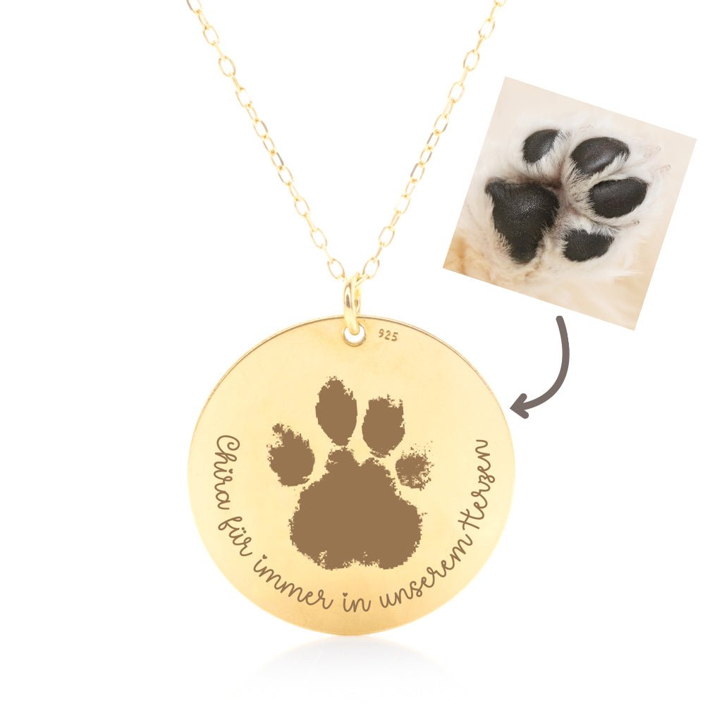Gravuranhänger "Pawprint" - Erinnerungsjuwel