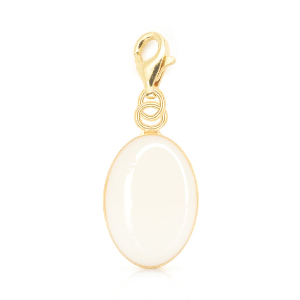 Charm "Oval" in Fassung - Erinnerungsjuwel
